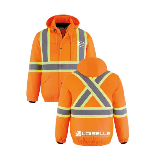 Image de Blouson Aviateur 3en1 Haute Visibilité avec Capuchon Amovible - L01277
